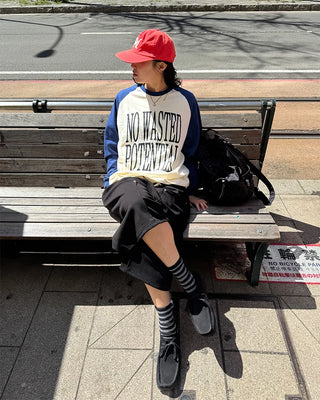 Logo Raglan Long T-Shirt