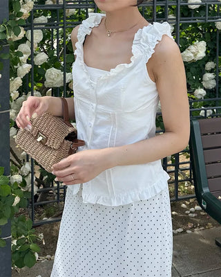 Frilled Shirring Camisole