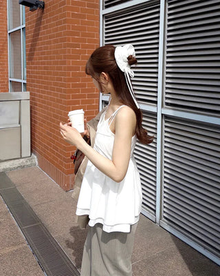 Ribbon flare camisole