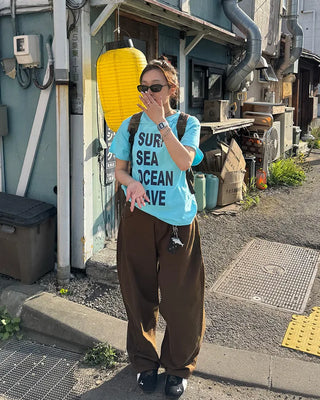 Cotton wide-leg pants