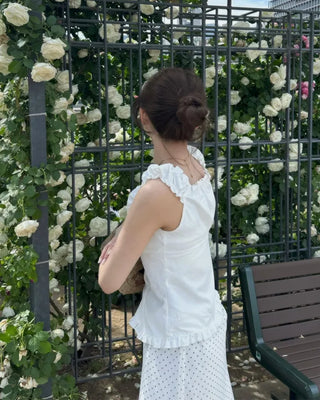 Frilled Shirring Camisole