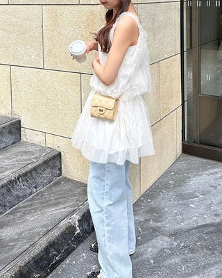 Chiffon lace blouse