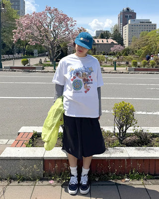 Wide Bermuda shorts