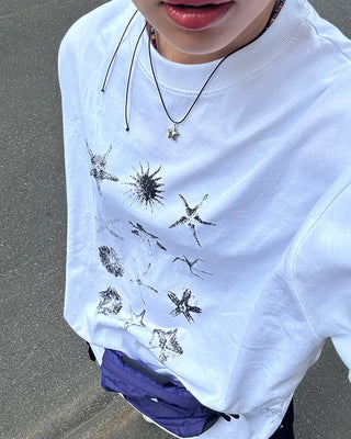 Starfish print T-shirt