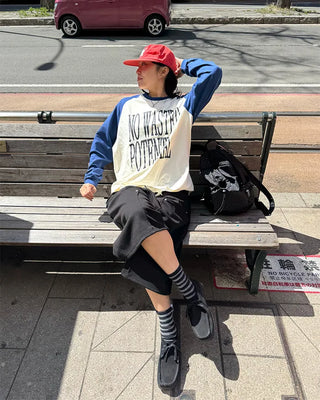 Logo Raglan Long T-Shirt