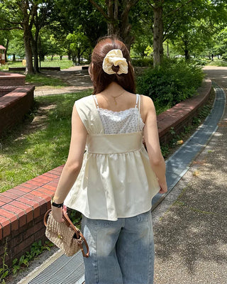 Asymmetrical Twist Bustier Blouse