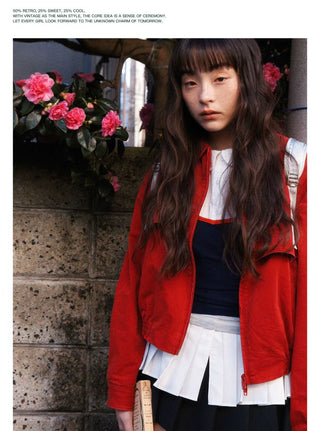 [Moromoro2] Washed Cotton Cropped Jacket