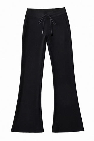 retro low-waist bootcut casual pants