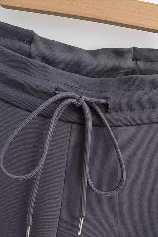 retro low-waist bootcut casual pants