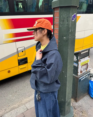 (Unisex) Becca Check Hooded Jacket