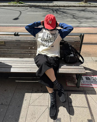 Logo Raglan Long T-Shirt