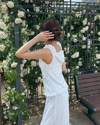 Frilled Shirring Camisole