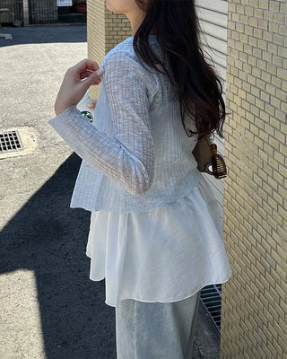 Long frill lace camisole