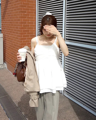 Ribbon flare camisole