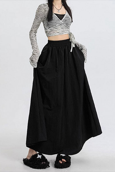 high waist maxi skirt