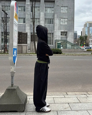 Pintuck Drawstring Balloon Pants