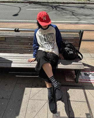 Logo Raglan Long T-Shirt