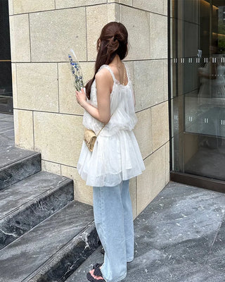 Chiffon lace blouse
