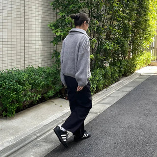 Twist knit zip-up