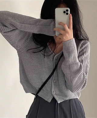 V-neck cardigan