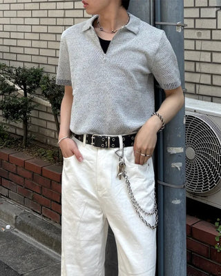Half-zip summer knit