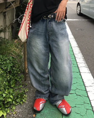 (Unisex) Unique Double Hip Pocket Jeans