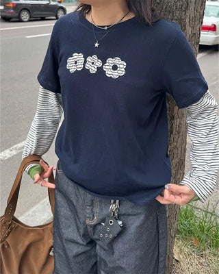 Flower Logo Layered T-Shirt