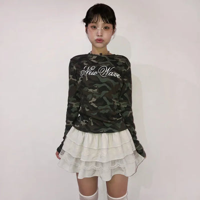 Military lettering T-shirt
