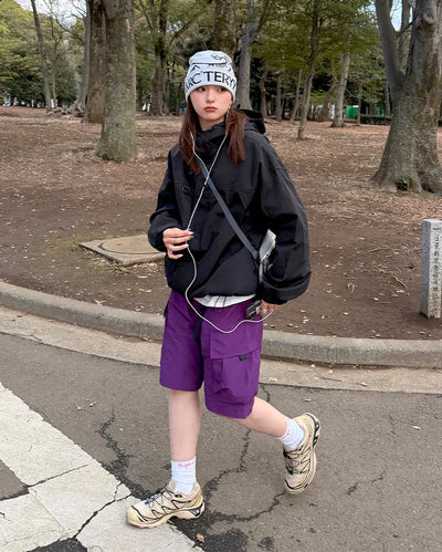 Hooded windbreaker