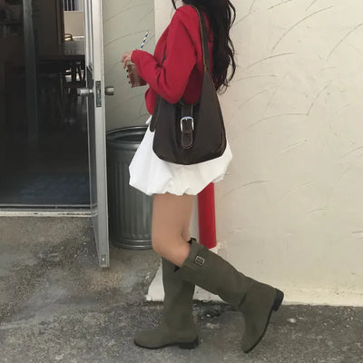Waist draw balloon mini skirt