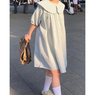 Color checkered mini dress