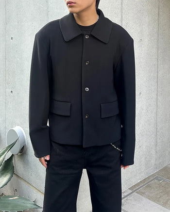 Flap pocket short jacket