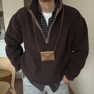 Basic fleece half-zip-up