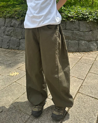 Loose cotton pants