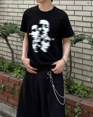 Face print T-shirt
