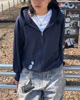 Cropped oversized hoodie