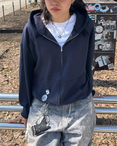 Cropped oversized hoodie