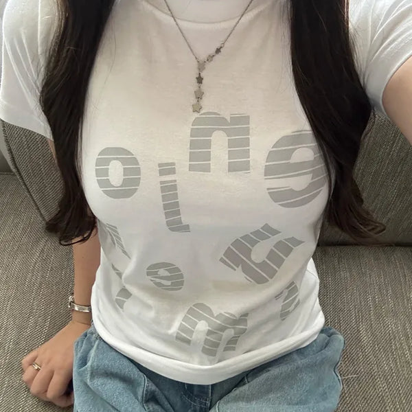 Lettering Short-Sleeved T-Shirt