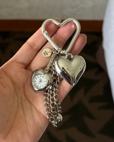 Watch Heart Keyring