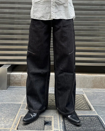 Selvedge wide denim