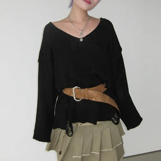 Wide suede point belt
