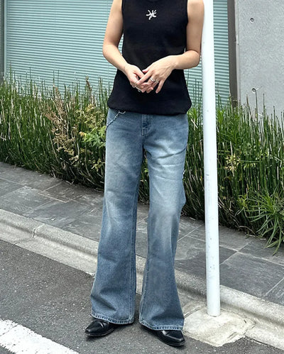 Bootcut denim pants