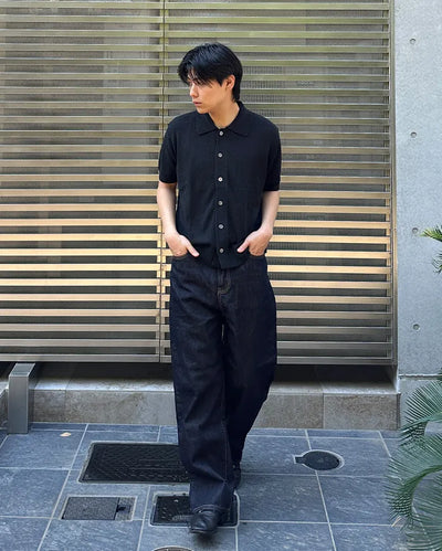 Straight selvedge denim pants