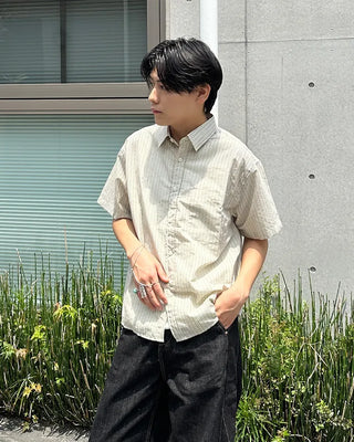 Ethnic striped half shirt
