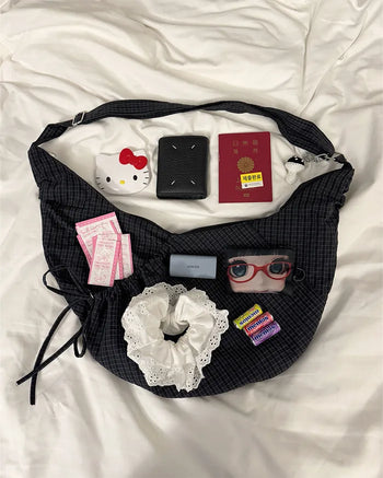 Checkered Big Crossbody Bag