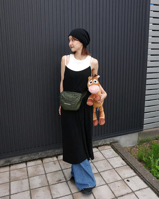 High-collar camisole long dress