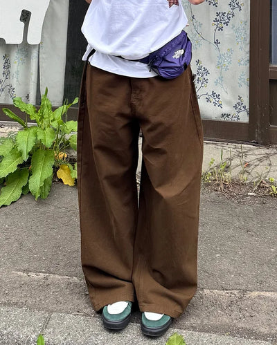 Cotton wide-leg pants