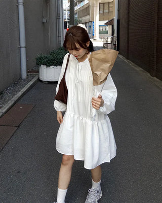 Pintuck Long Blouse