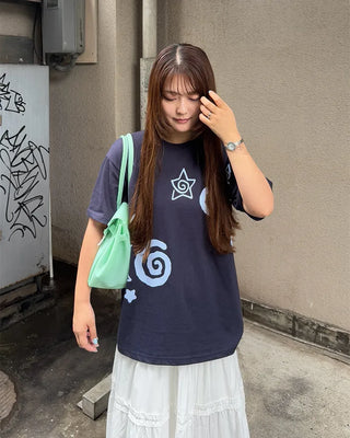 Star print short-sleeved T-shirt