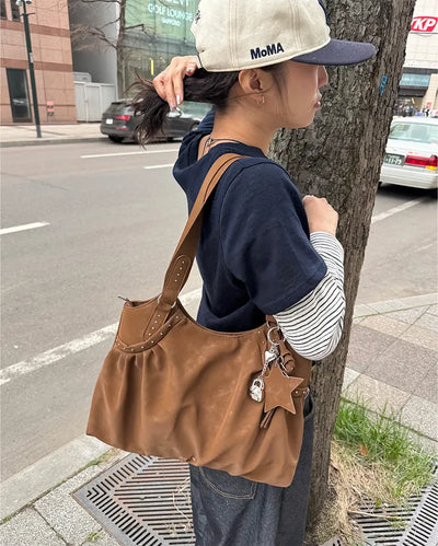 Star Keyring Set Leather Shoulder Bag